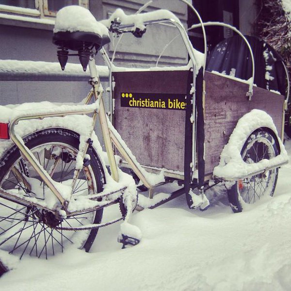 Christiania bikes can sustain harsh weather conditions. From @christianiauk