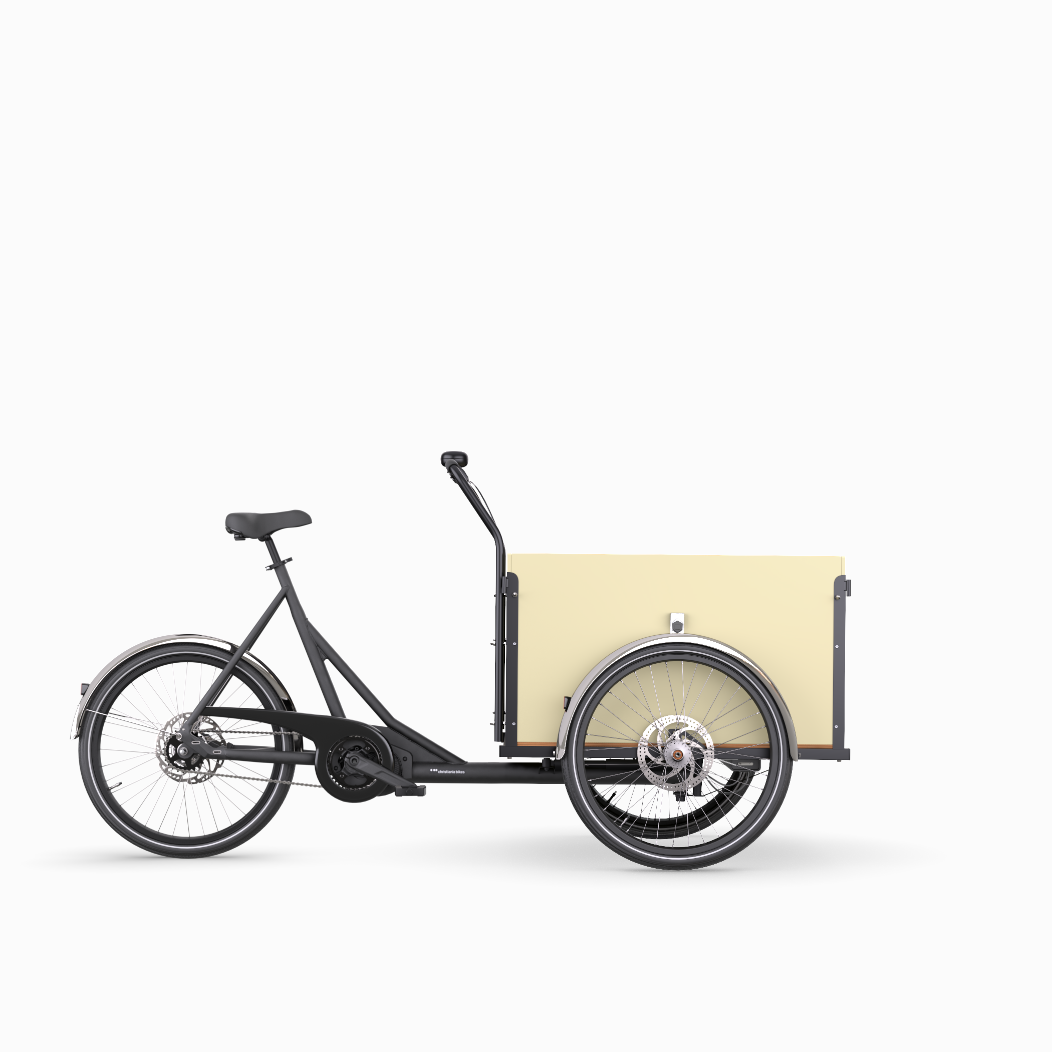 Christiania bikes model M1 with Straight 4 seater box in cream colour