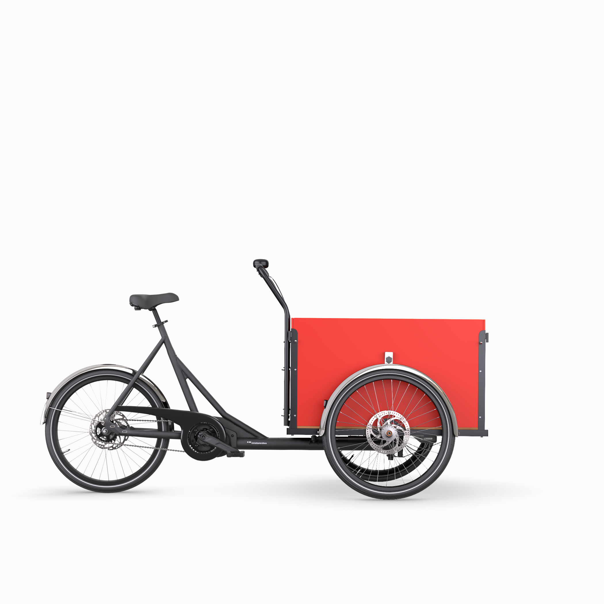 Christiania bikes model M1 with Straight 4 seater box in red colour
