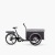 Black Christiania Classic rearDrive cargo bike with a raincover
