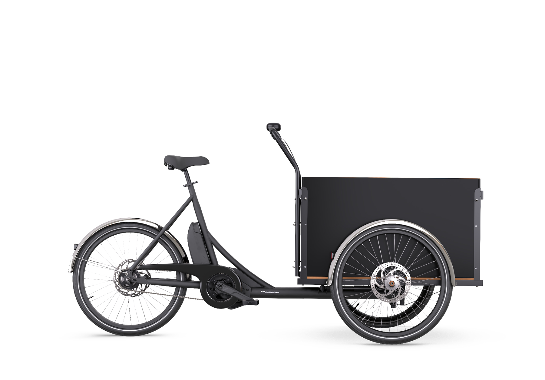 Black Christiania Cargo MidDrive cargo bike