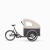 Black Christiania Straight 7 speed cargo bike with grey Bugatti hood