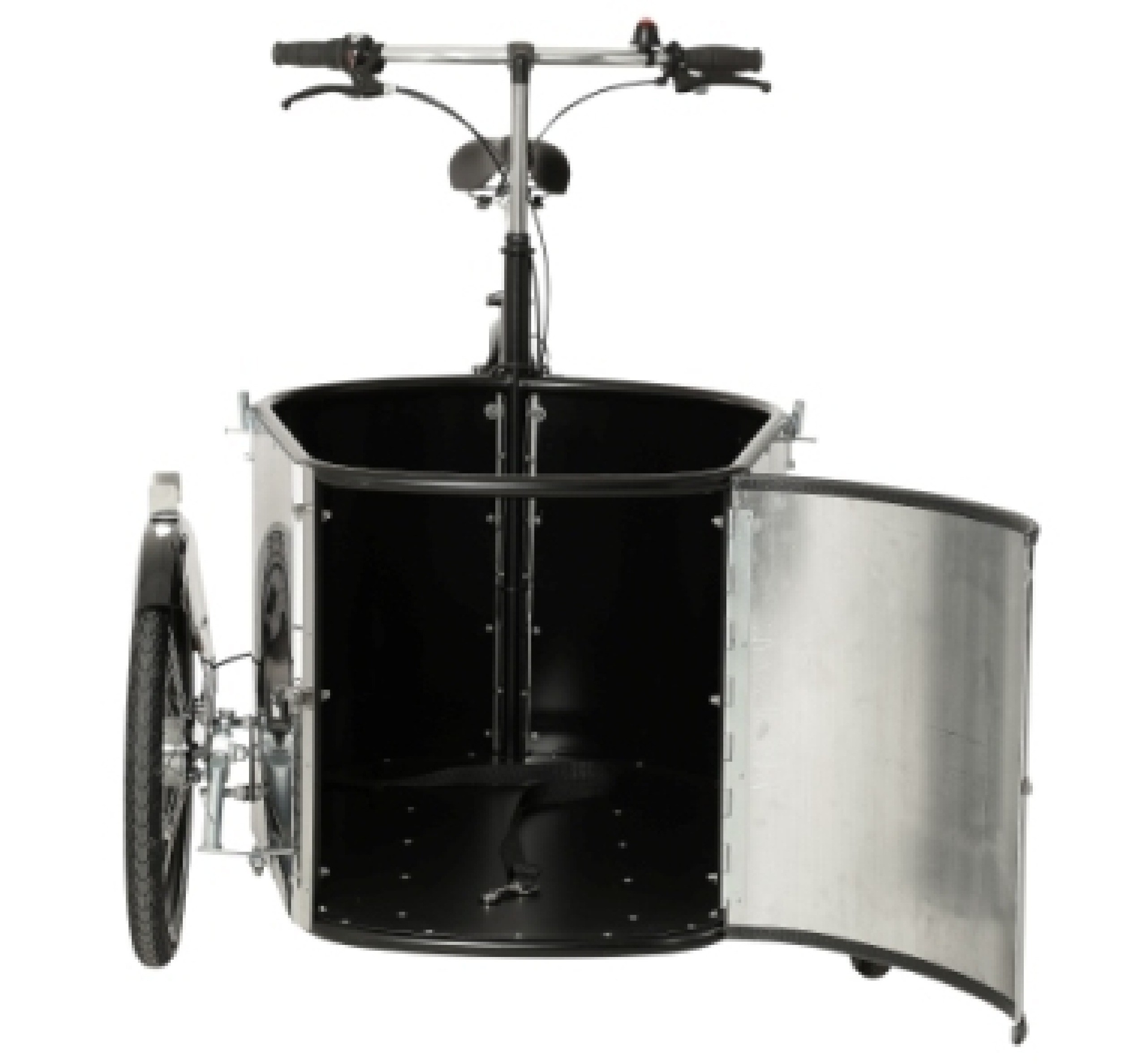 Nihola Dog cargo bike with a open box door