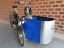A dog in the box of the Nihola Dog cargo bike
