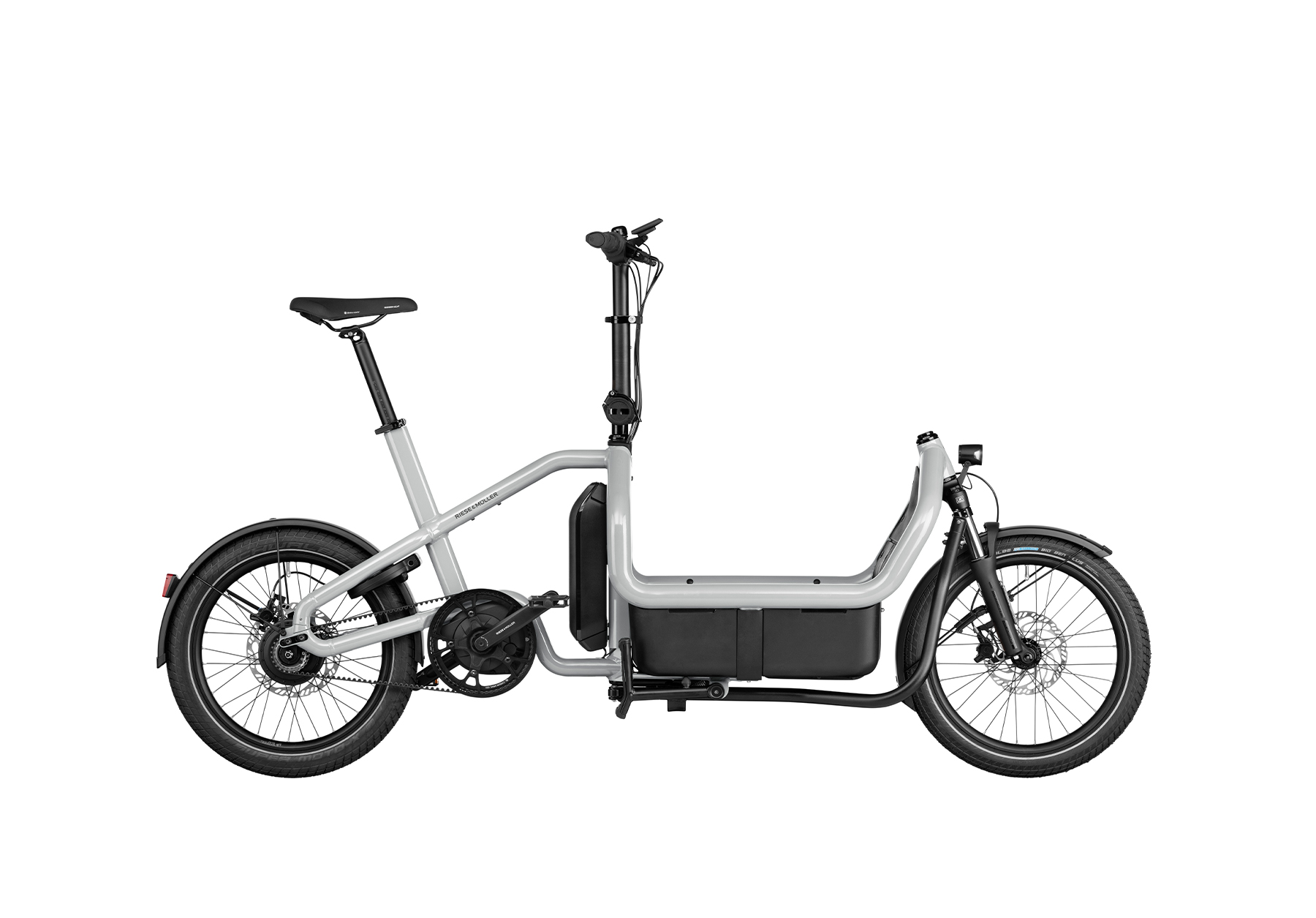 Shadow coloured Riese and Muller Carrie Vario