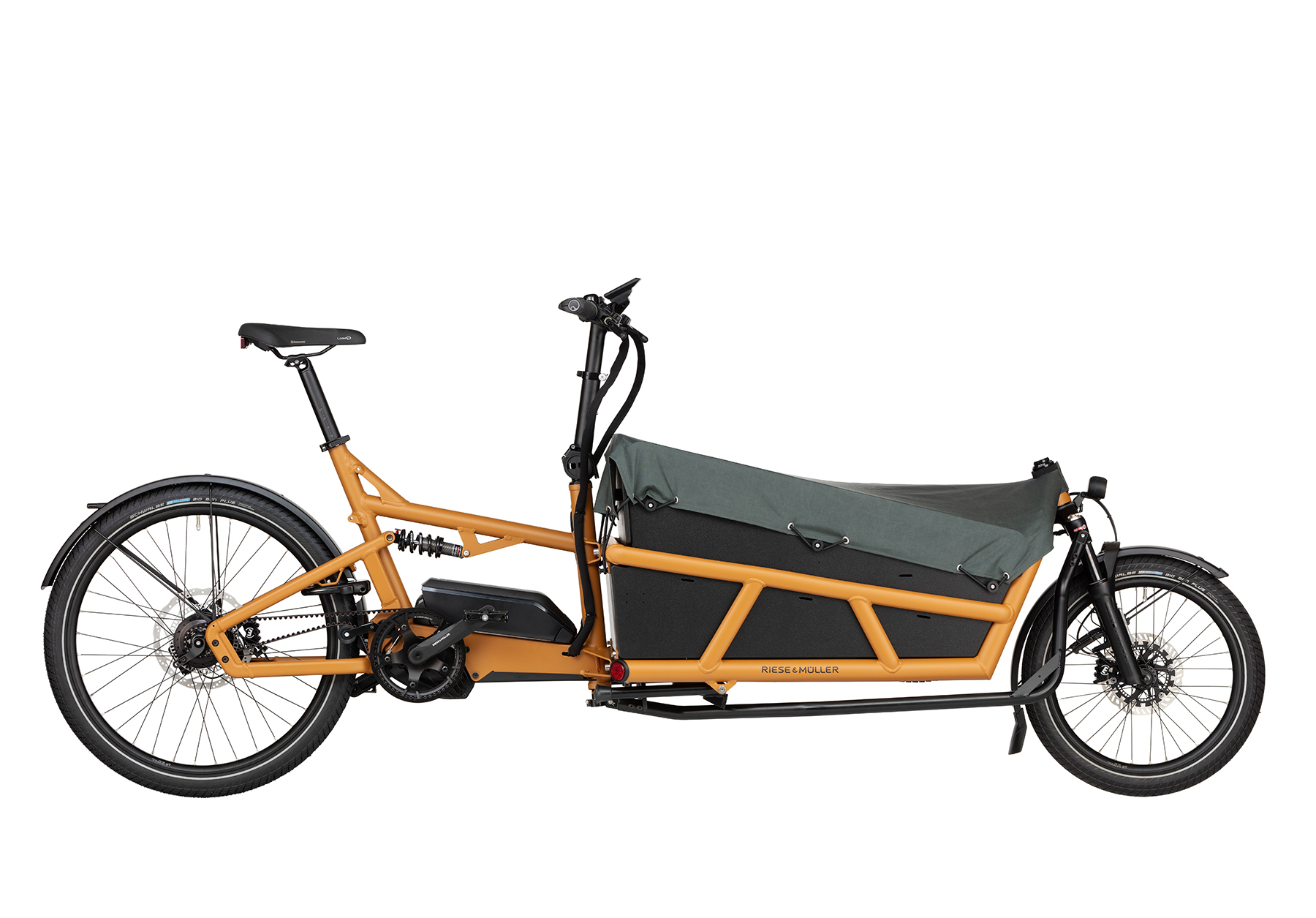 A peanut Riese and Muller Load4 75 Rohlof cargo bike