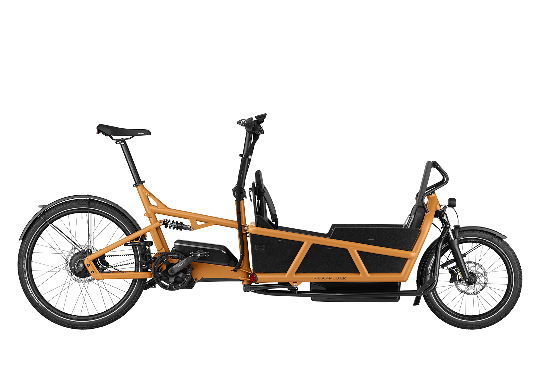A peanut Riese and Muller Load4 75 Vario cargo bike