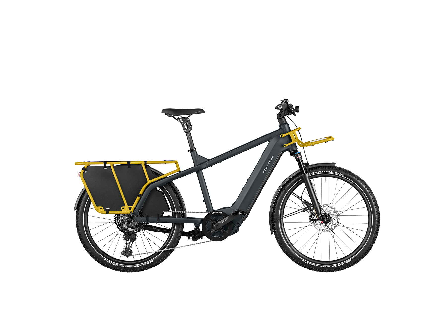 A urbangrey Riese and Muller Multicharger2 GT Touring cargo bike