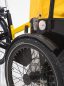 Close up of the front lights of a Nihola Family Gen 2 cargo bike