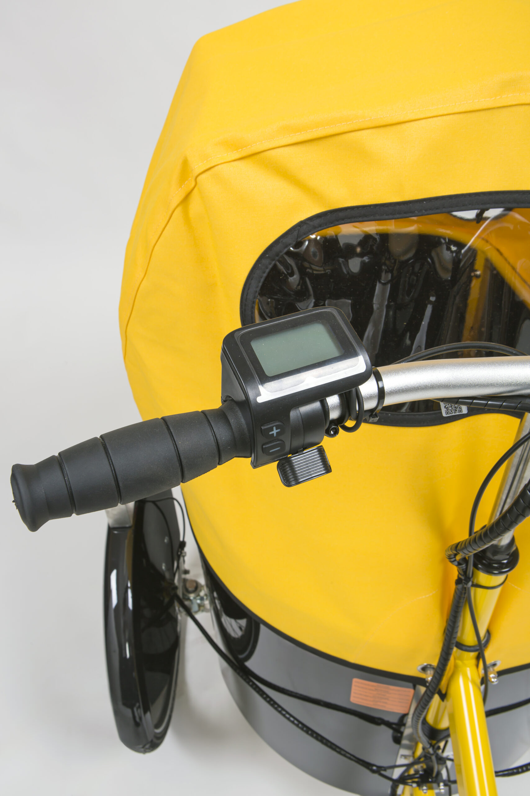 Close up of the dispaly of a Nihola Family Gen 2 cargo bike