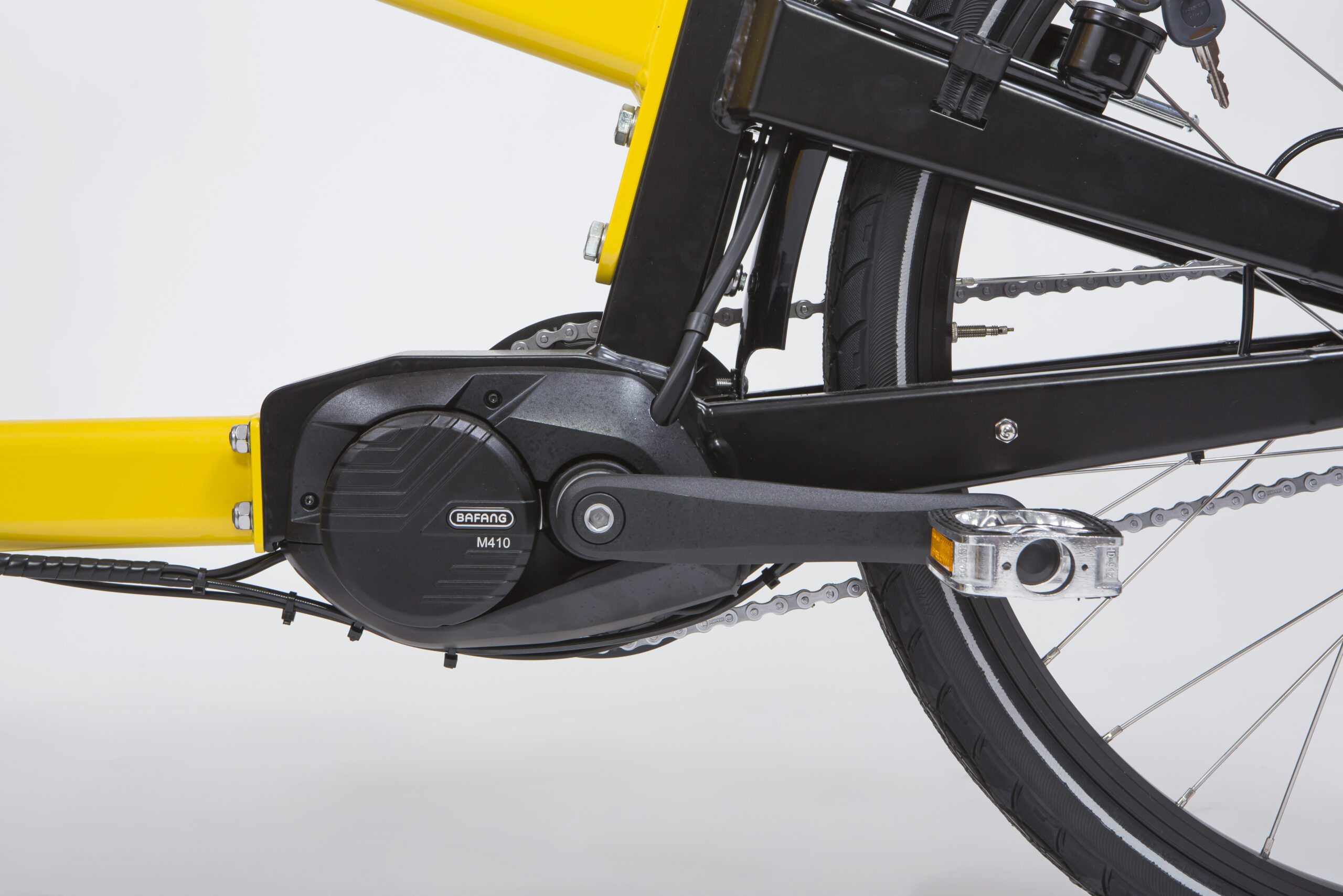 Close up of the drive of a Nihola Family Gen 2 cargo bike