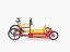 A Bullitt X and a Bullitt Original cargo bike side to side