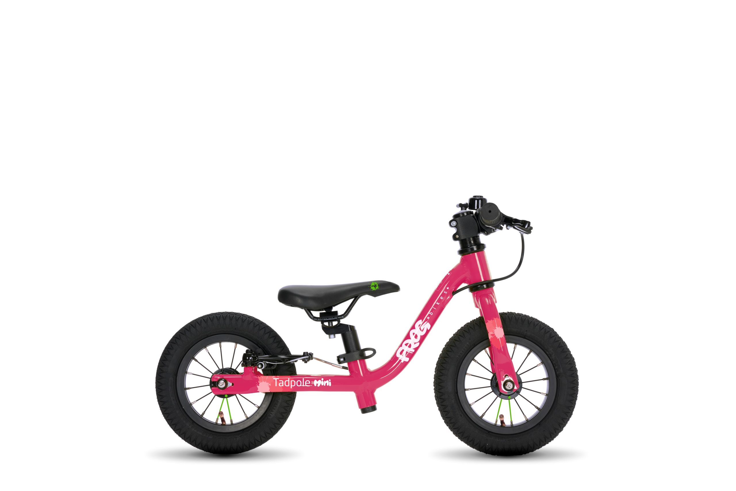A pink Frog Tadpole Mini bike