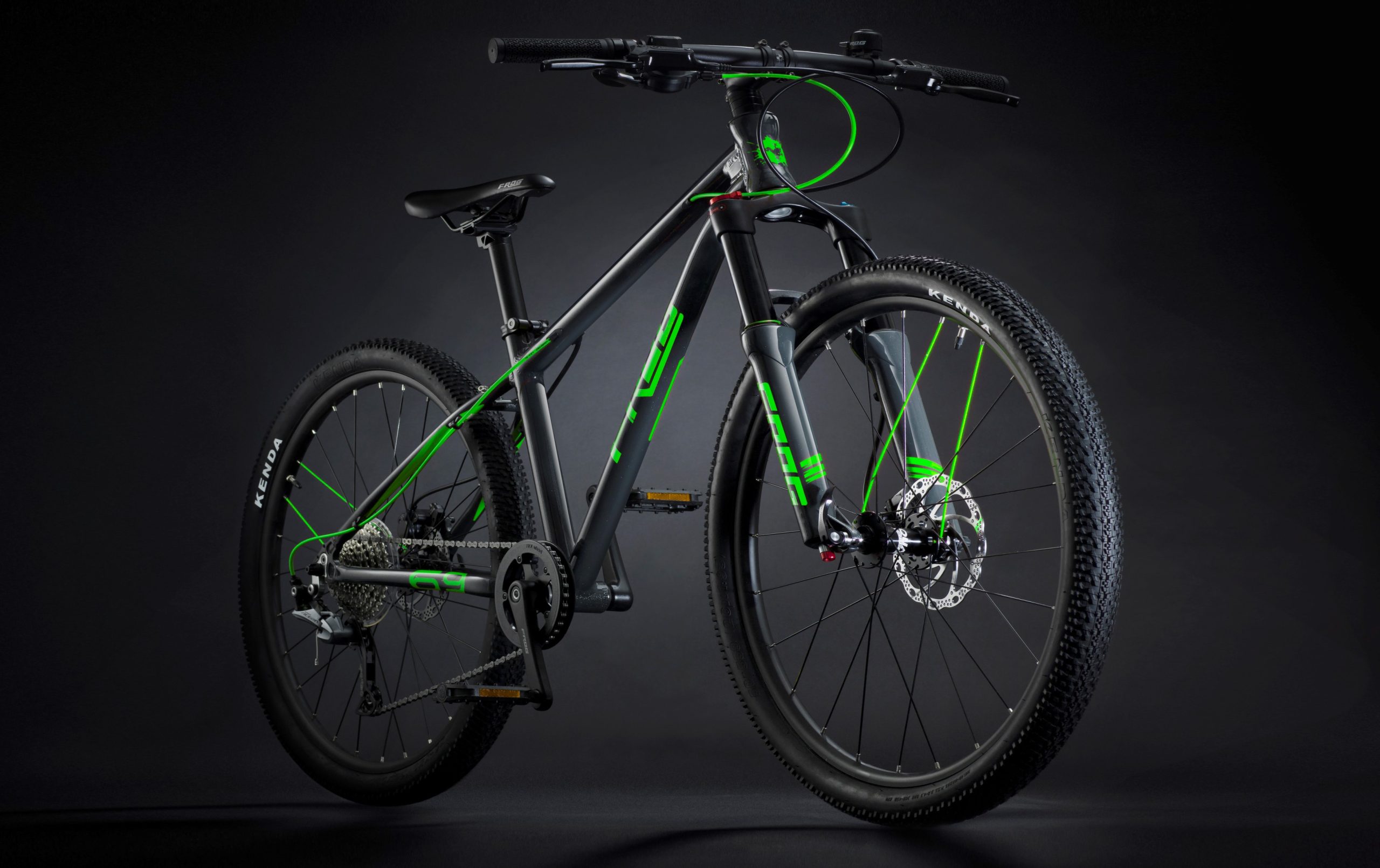 Neon Green Frog Mountain 69 bike