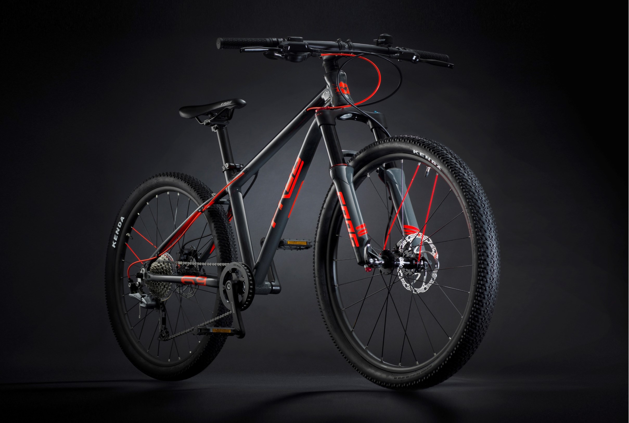 Neon Red Frog Mountain 69 bike