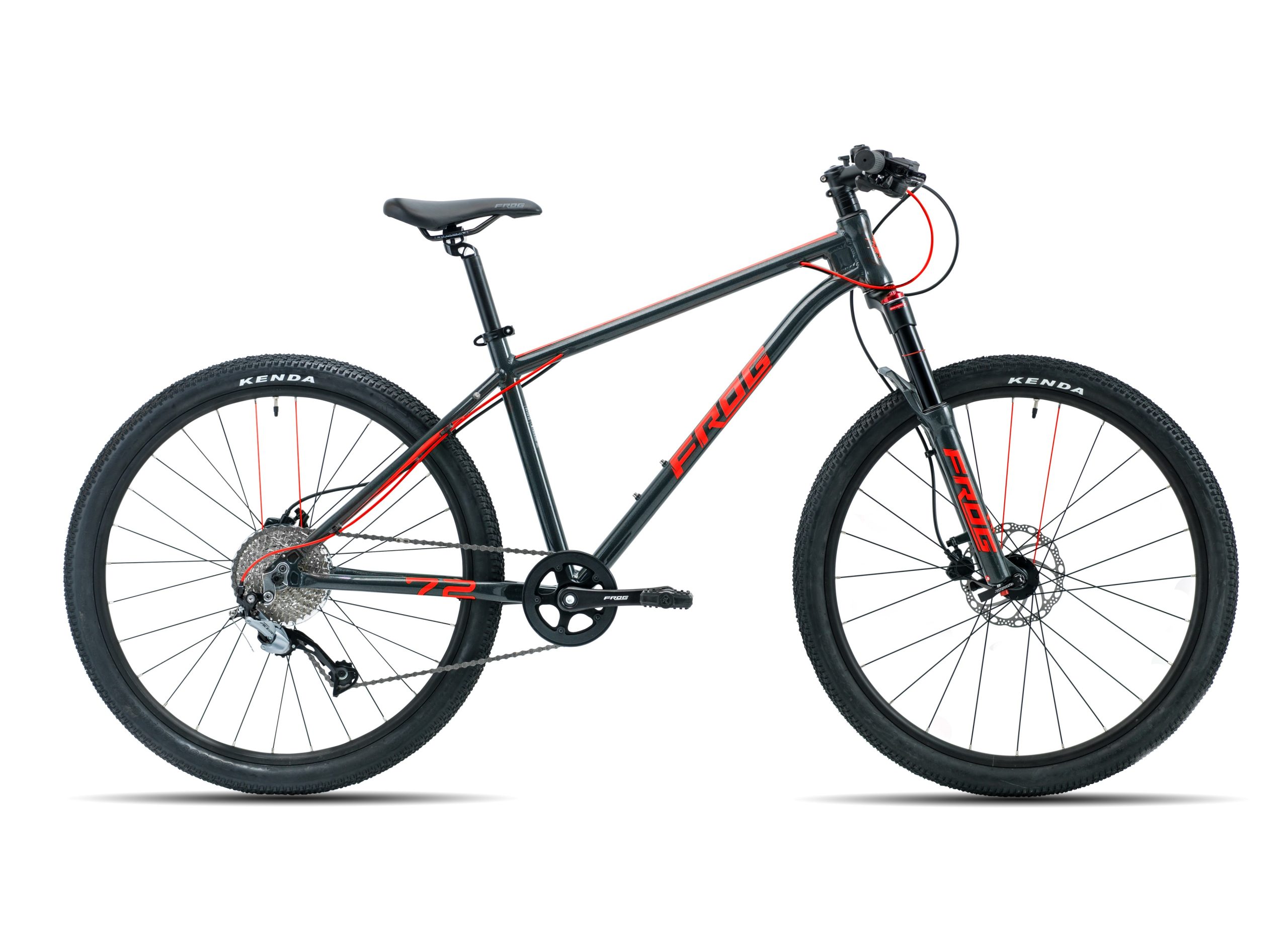 Neon Red Frog Mountain 72 bike