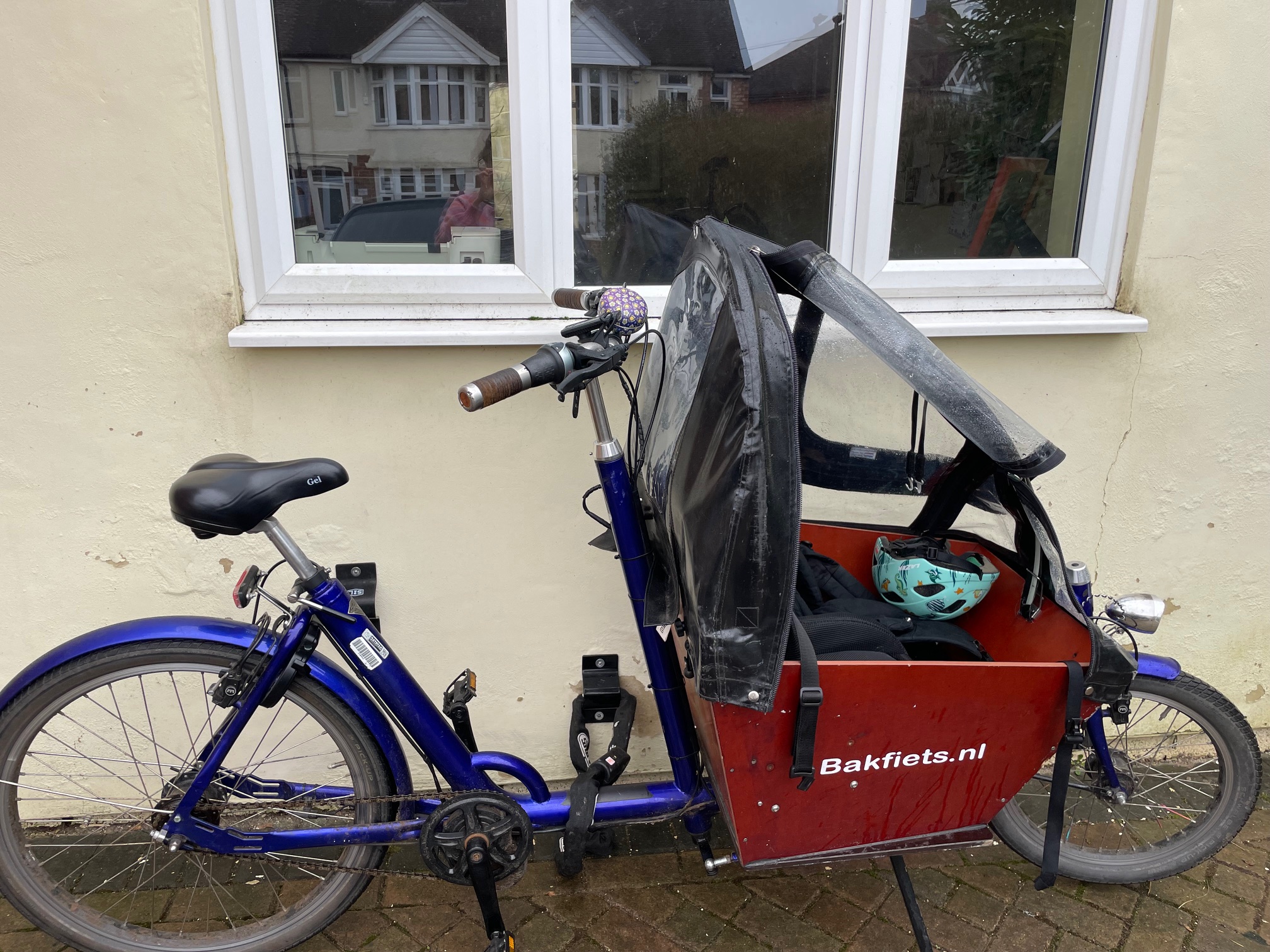 Bakfiets Short Classic Blue with Bafang Motor