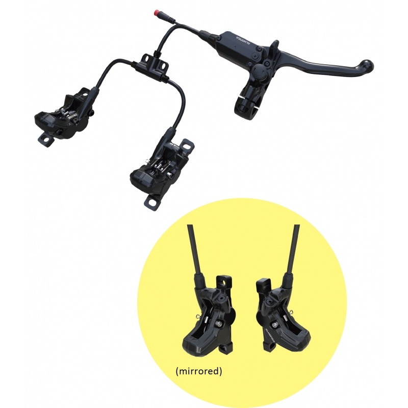 Hydraulic brake system for tricycles with parking brake