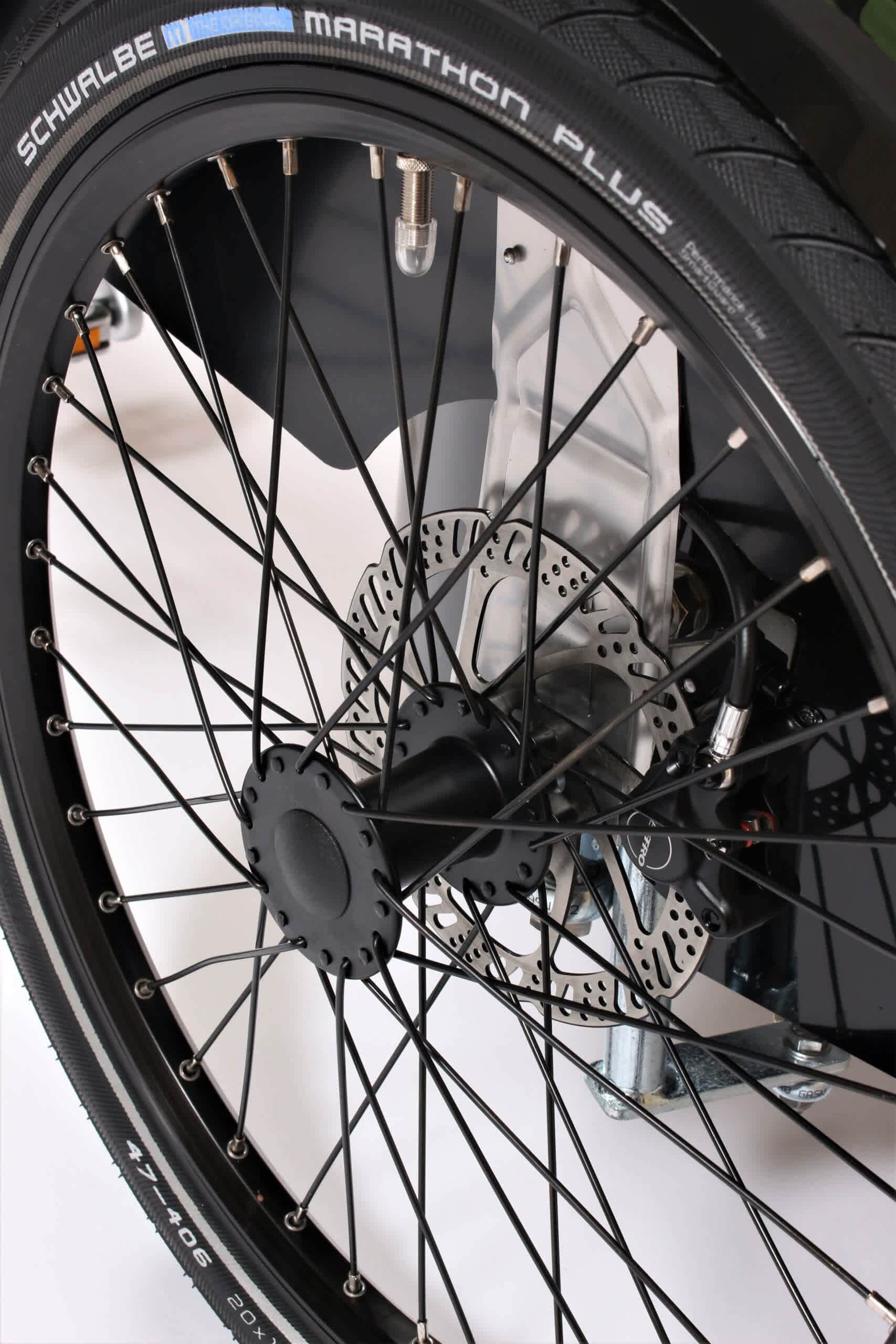 Front wheel complete (ex. tire and tube) 20", disc brake