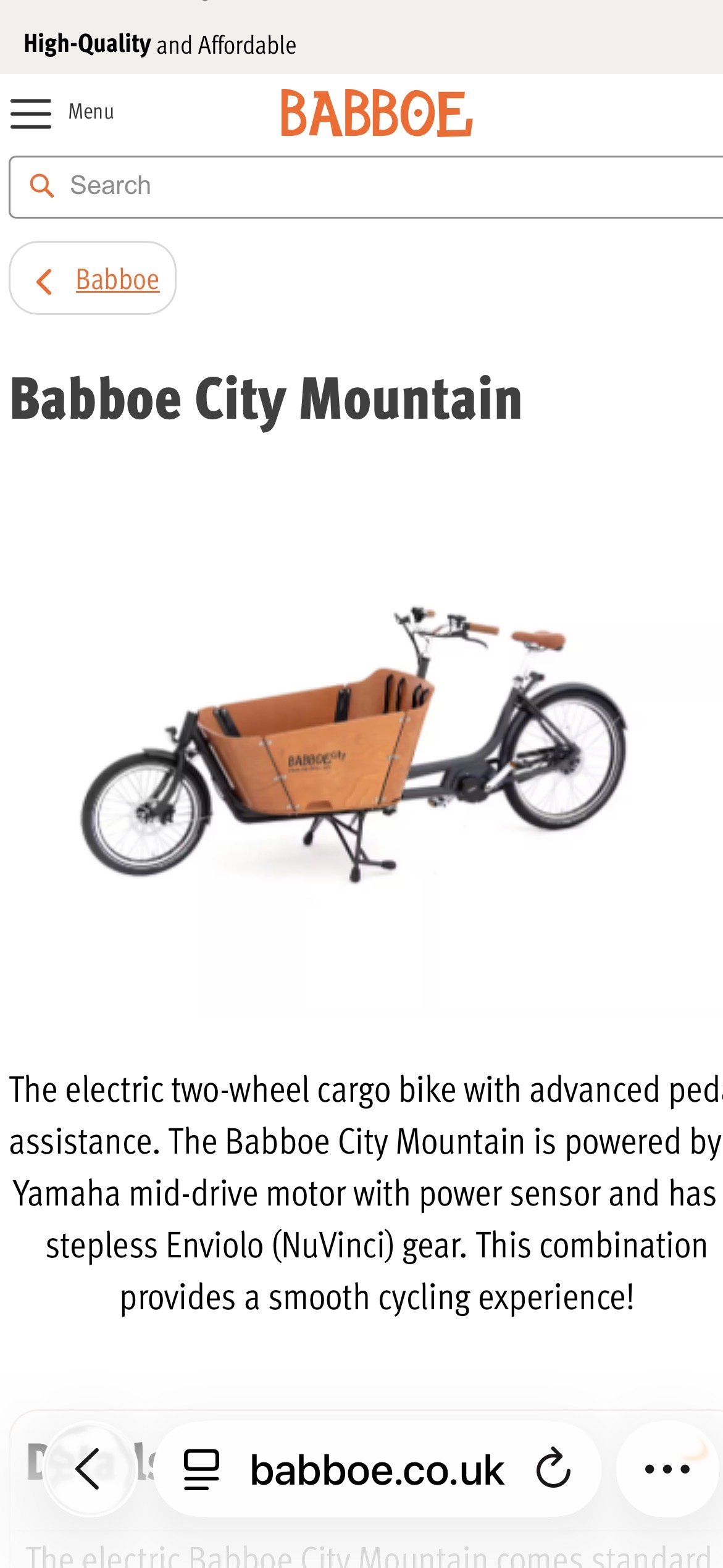 New Babboe Electric Cargo Bike